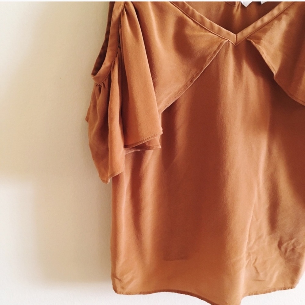 Madewell Silk Akorn Cami tank Drape Cold Shoulder - Picture 2 of 5